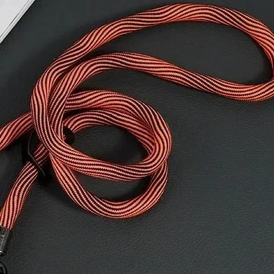 Braided Rope camera strap in Orange Marl