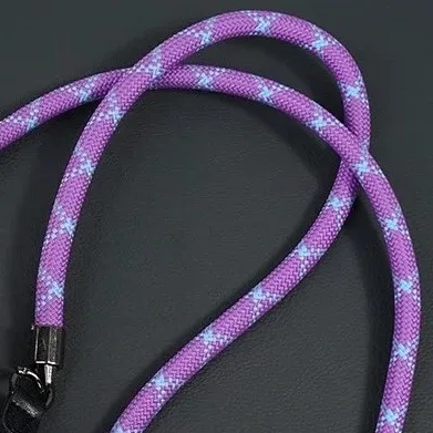 Braided Rope camera strap in Purple Marl